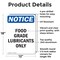 Signmission Food Grade Lubricants Only, 12 in W x Rectangle, Aluminum OS-2PACK-NS-A-1218-V-12821 - alternate 5